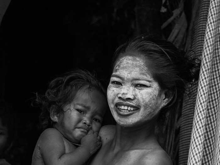 Bajau women give birth to their children in their huts on the water.