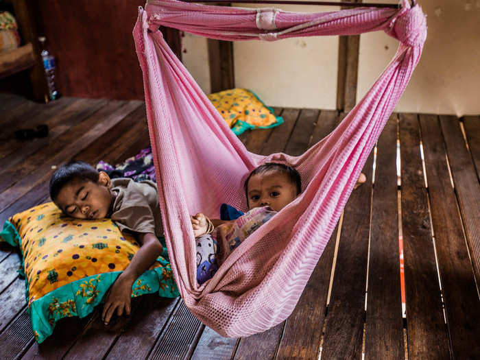 Almost all Bajau spend their whole lives in the same small village where they are born.