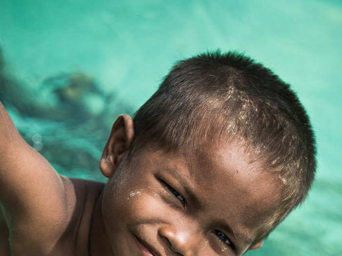 He felt strong feelings of peace and serenity after spending time with the Bajau "in the midst of the blue immensity."