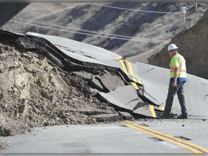 By Friday, much of the pavement had given way.