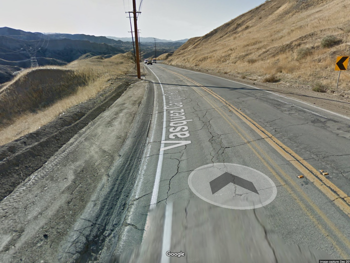 But this Google Street View screenshot shows the road had cracks back in 2011.