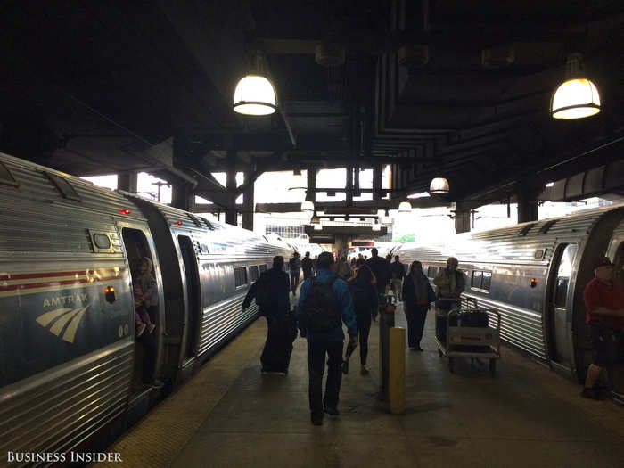 The train rolled into South Station in Boston at 11:10 a.m., five minutes ahead of schedule. The entire trip took 4 hours 10 minutes. Not bad, considering I