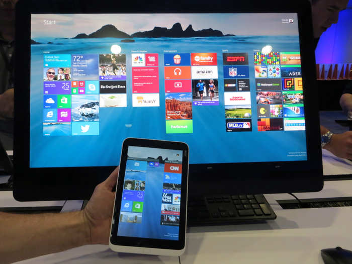 Windows runs on tablets, too — not just laptop and desktop computers.