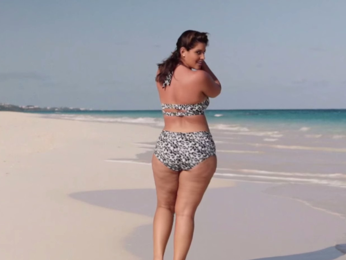 Denise Bidot was the only plus-size model who walked the runway at Serena Williams