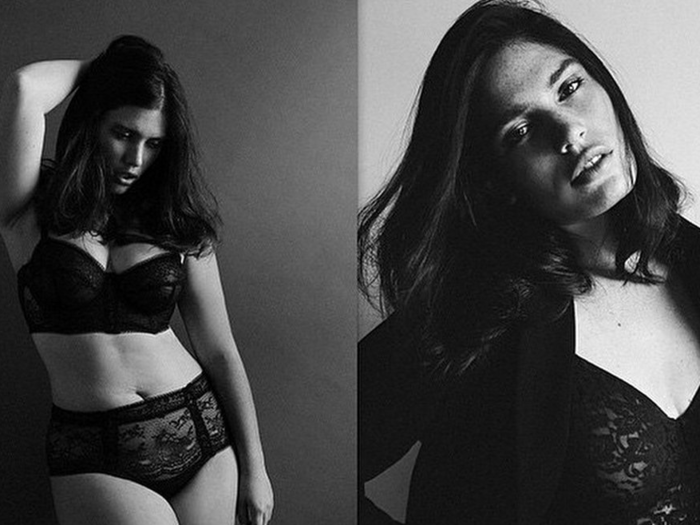 Clémentine Desseaux is an up-and-coming French plus-size model who has worked for American Apparel.