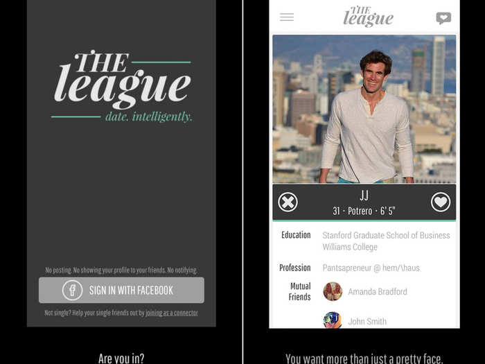 The League is Tinder for "successful" people.
