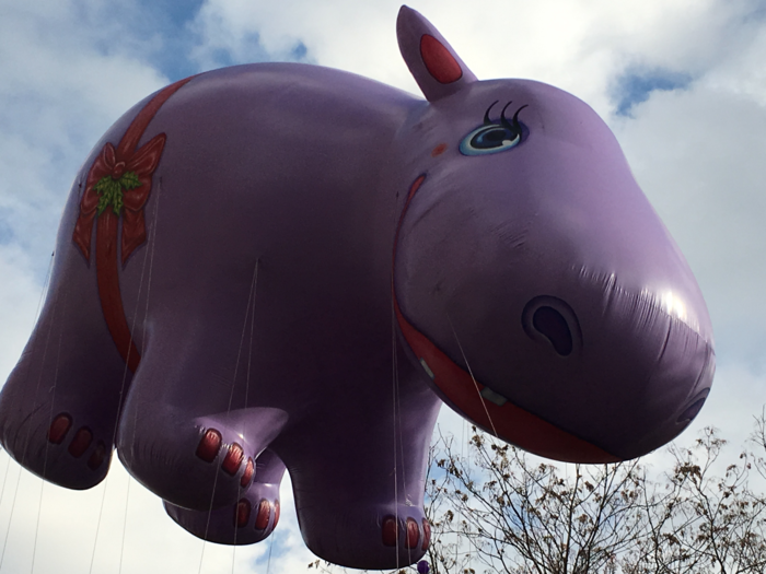 Some balloons we had to figure out on our own. This is the "I Want A Hippopotamus for Christmas" display.