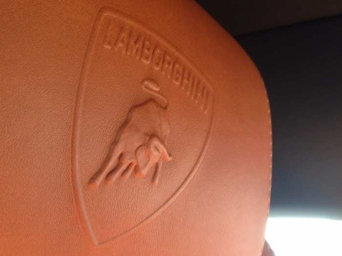 And here it is on the headrest, crafted from supple leather.