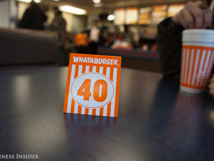 Southern hospitality is alive and well inside a Whataburger. Even when ordering to-go, you receive a table number so that a friendly staff member can hand-deliver your food to you. There