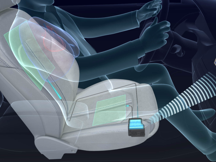 10. This high-tech car seat will give you a massage when it detects you