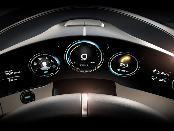 4. The Porsche Mission E, which you can expect to see in five years, comes with a holographic dashboard.