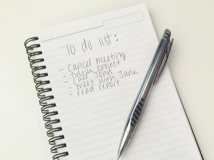 7. Create a to-do list.