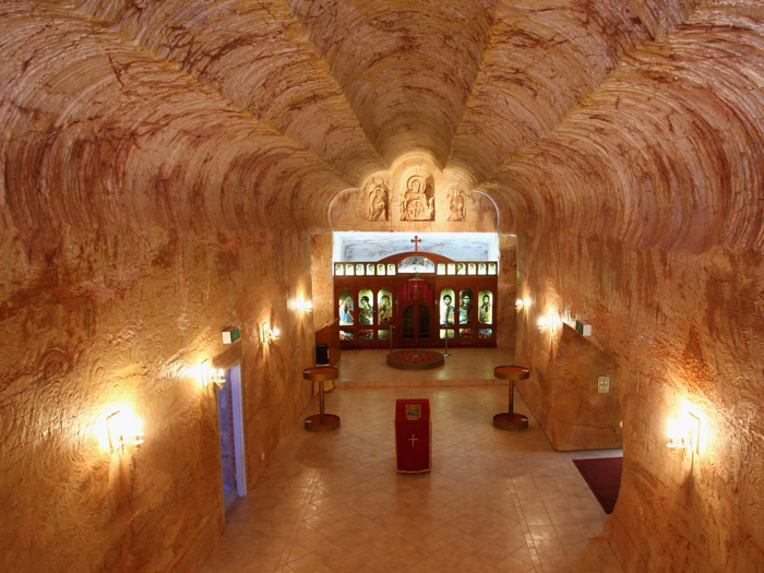 Thanks to temperatures that can reach as high as 104 degrees Fahrenheit, almost all of the residents of the South Australian town of Coober Pedy live underground. The town