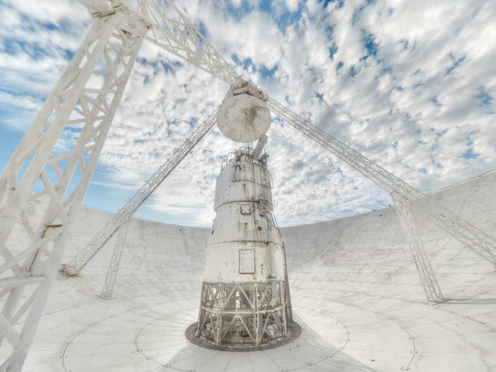 This mind-bending image was taken inside the radio telescope RT-70 in the Crimea. With a 70-metre? antenna diameter, it
