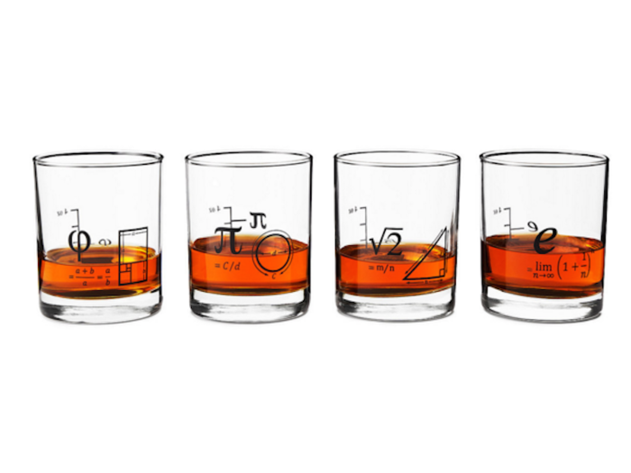 Whiskey glasses for the college student scraping through multivariable calculus.