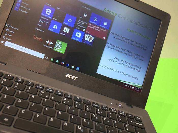 The Acer Aspire One Cloudbook is a budget Windows 10 machine