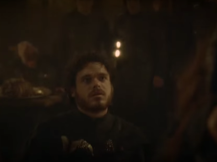 Then we cut back to the Red Wedding again for Robb Stark