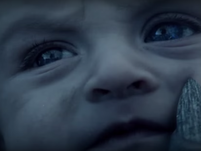 He turns this baby into a White Walker just by touching it. This was a big reveal for fans, since it showed the power of the Night