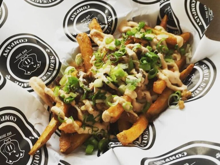 The Seoul Sausage Company in Los Angeles makes a Korean-influenced dish of "animal fries."