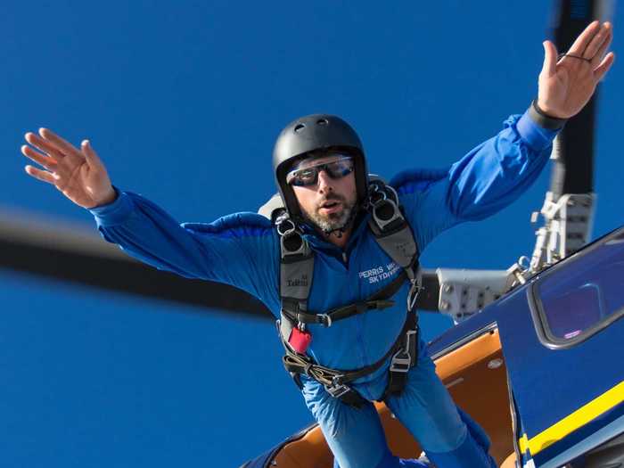 Sergey Brin does various acrobatic things.