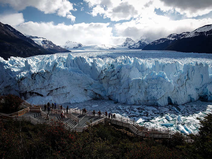 The Perito Moreno glacier is a major tourist attraction in Argentina