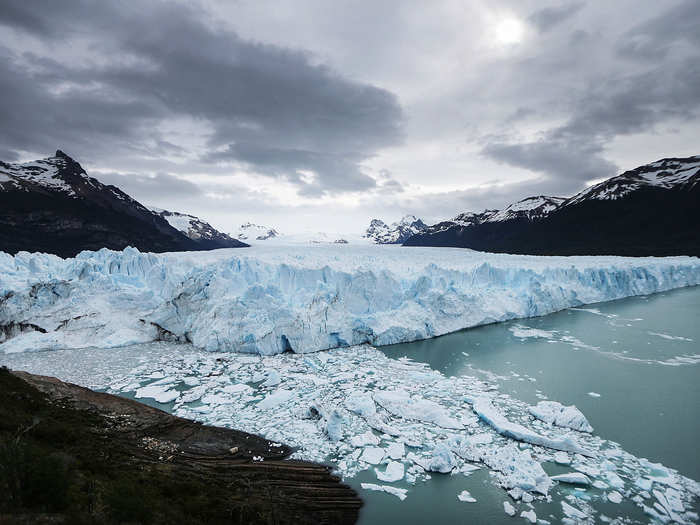 The Perito Moreno glacier, melting in Lago Argentina