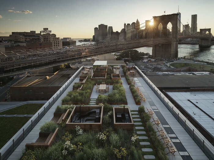 On top of the building is a fully landscaped, 6,000-square-foot roof deck.