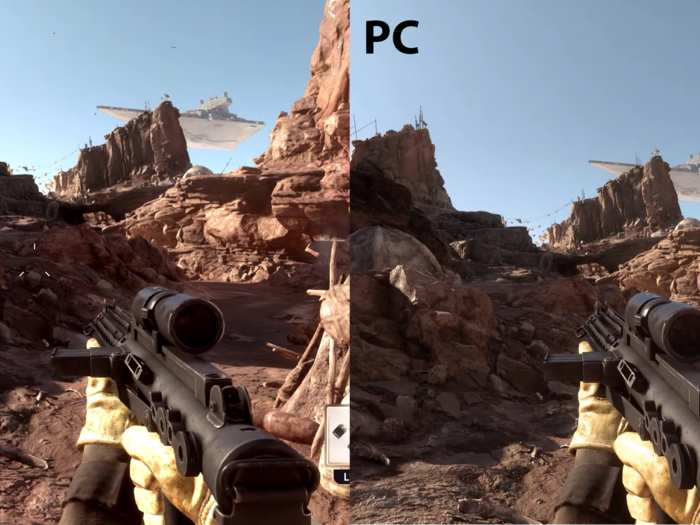 In "Star Wars: Battlefront," the PS4 does a decent job. But it still doesn