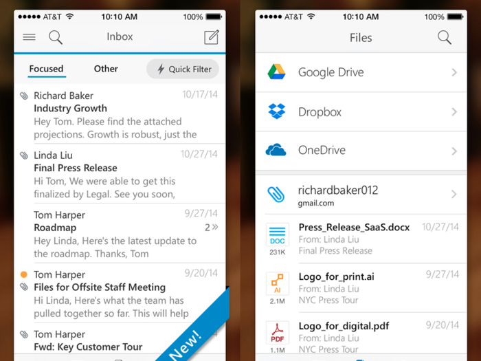 Organize emails with Outlook.