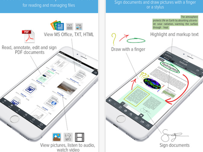 Work with any file using GoodReader.