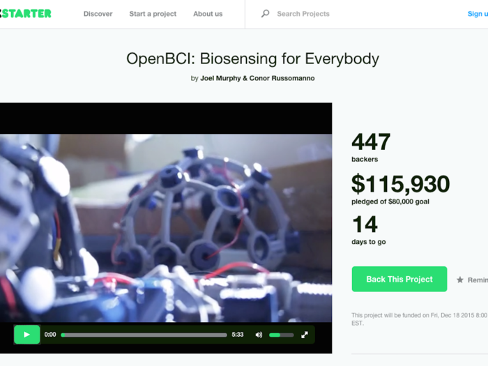 You can buy the latest version of the headset, the Ultracortex Mark IV, for $350, and the Ganglion Board for $99. OpenBCI has raised more than $115,000 so far on <a href="https://www.kickstarter.com/projects/openbci/openbci-biosensing-for-everybody">Kickstarter</a>, and hopes to reach a stretch goal of $160,000 by the time the campaign ends on December 18.