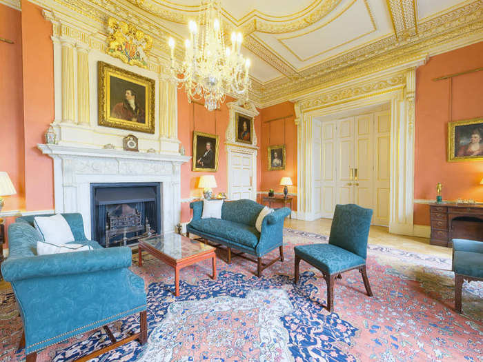 The Terracotta room is named after the colour it is painted. It was the Green room when Margaret Thatcher was prime minister and the Blue room before that. This part of the house was used as the dining room when Sir Robert Walpole was prime minister.