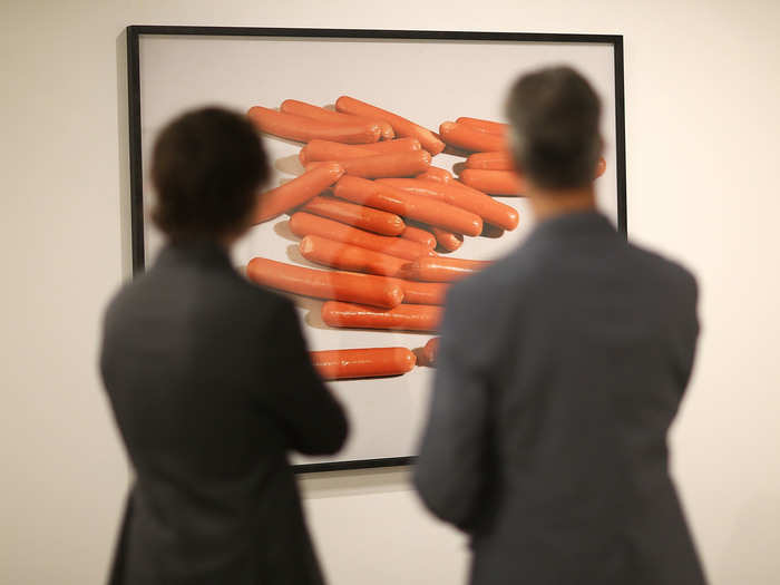 People were perplexed by this photograph of a pile of hot dogs by artist Lucas Blalock.