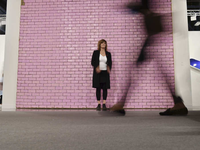 This pink brick wall by artist Ugo Rondinone is titled "elftermarzzweitausendundzwolf" and is perfect for selfies.