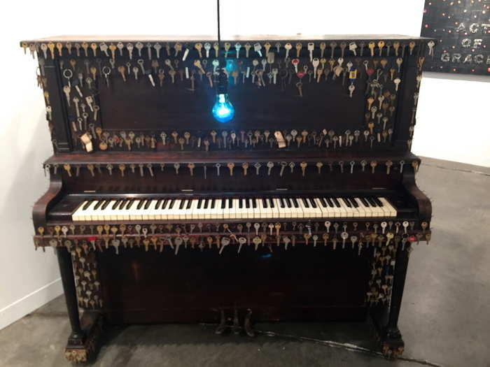 This piano at the Miami Beach Convention Center was in the right key.