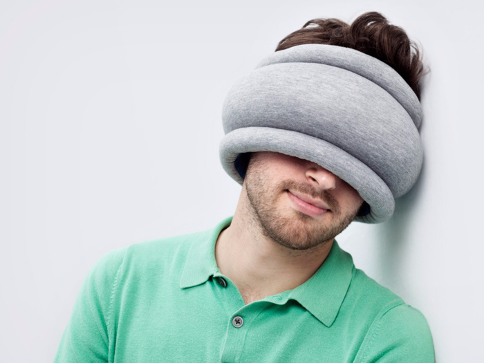 Help the traveler nap in public with the Ostrich Pillow light.