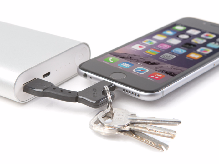 Have a handy USB charger on your key-chain at all times with the NomadKey.