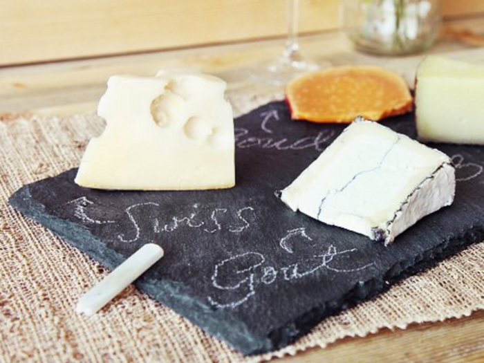 Make appetizers elegant with a slate cheese board.