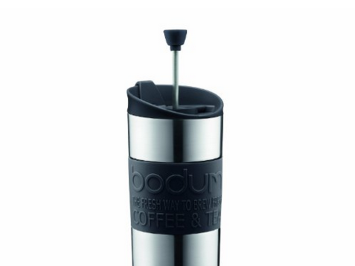 Stay caffeinated on the go with a trusty travel French press mug.