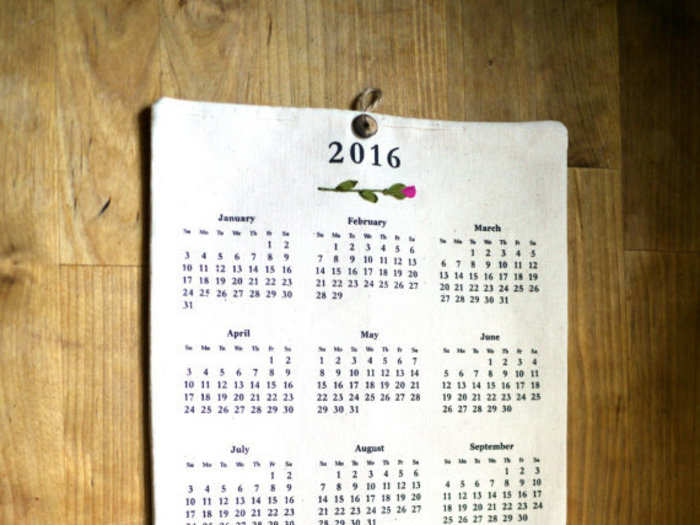 Dress up your office or bedroom with a hand embroidered calendar from the Philippines.