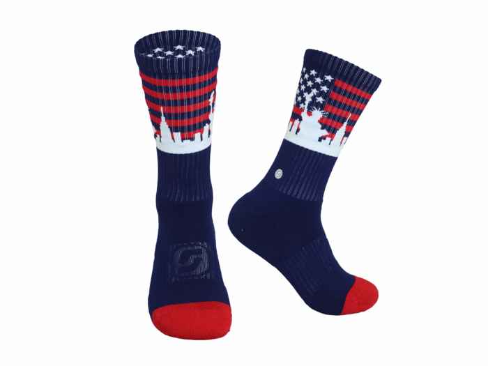 Rep your city while making needy residents more comfortable by wearing Skyline Socks.