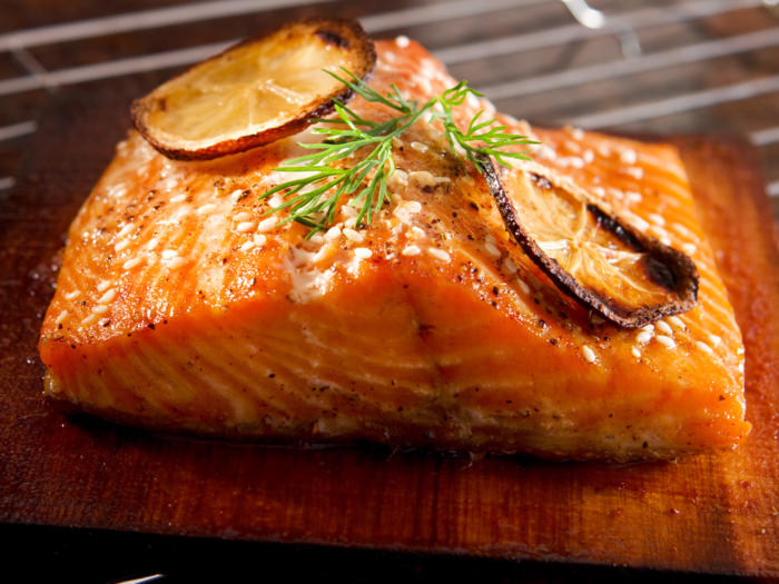 Salmon — unhealthy, too much fat.