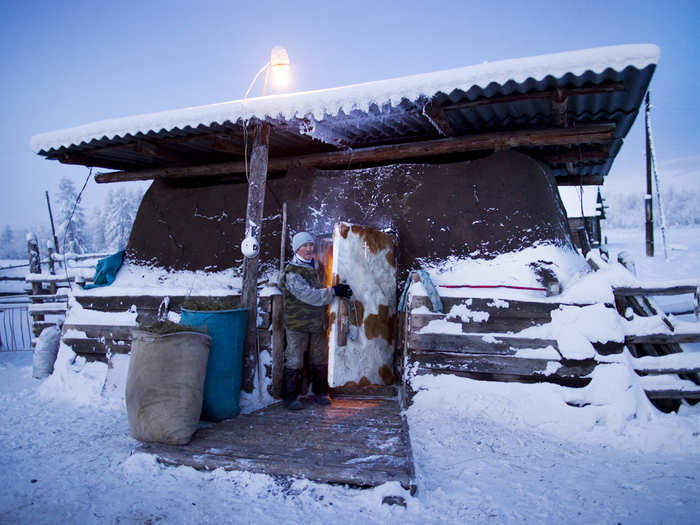 Today, the town averages -58° F in the winter months. In the Even language spoken in Siberia, Oymyakon means "unfrozen water," believe it or not. It is thought to reference the thermal springs in town that reindeer herders used to visit.