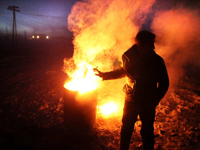 Burying the dead also becomes difficult in Oymyakon due to the frozen ground. Prior to burials, large fires must be lit to warm the soil.