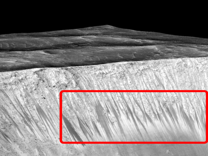 But it turns out that Mars still has liquid water near its surface that occasionally bubbles up through the crust. Everywhere we find water on Earth, we find life.