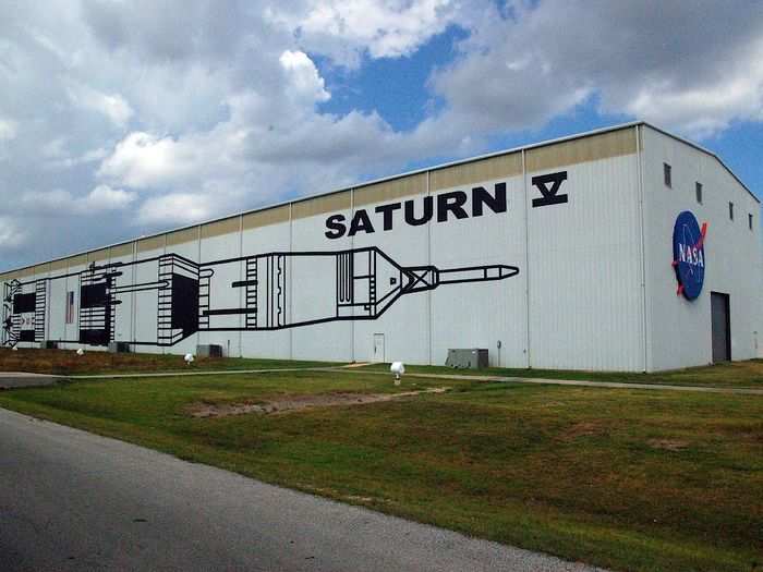 Today, the Apollo 18 Saturn V is stored in a massive warehouse. A life-sized illustration of the rocket decorates the outside, and for $25, visitors can take a tour across the grounds and take a trip inside!