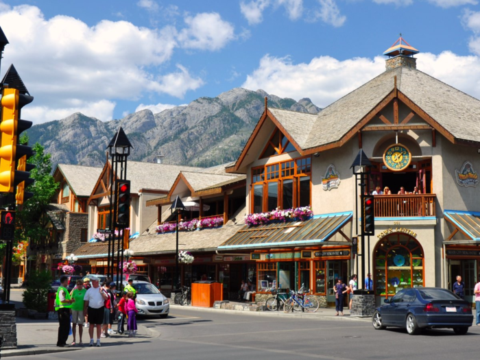 Banff is located within the boundaries of the majestic Banff National Park in Canada and is a premiere destination for skiing in the winter and for browsing through its boutiques, coffeehouses, and more than 200 restaurants throughout the year.