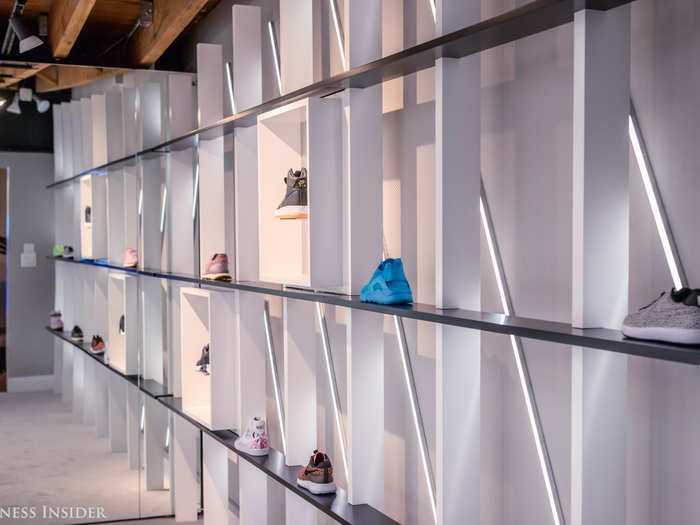 What would a Nike gym be without a hall of sneakers?