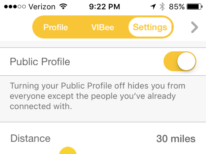 Guys being jerks on Tinder is such a big problem it actually led to the creation of different dating app, Bumble, which is next on my list. Bumble is similar to Tinder, except the woman has to be the one to start the conversation. Lots of my friends, especially women, swear by this app. The settings are pretty much exactly the same as Tinder.