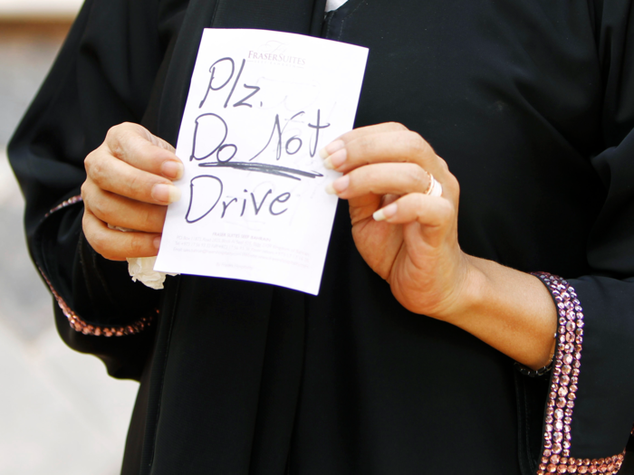 Saudi Arabia is the only country where women are forbidden to drive.